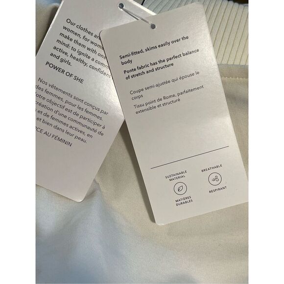 NWT! Athleta Magnolia White (Ivory) Eastbound Sweatshirt Large - Picture 6 of 9